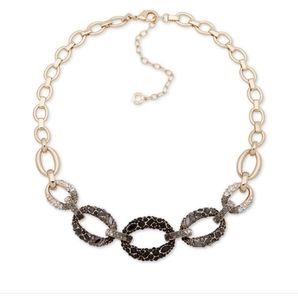 ANNE KLEIN GOLD TONED OMBRÈ CRYSTAL NECKLACE